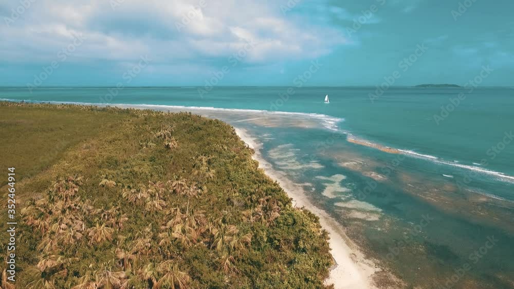 Drone shot of the open sea in Fajardo, Puerto Rico Drone shot of the open sea in Fajardo, Puerto Rico
