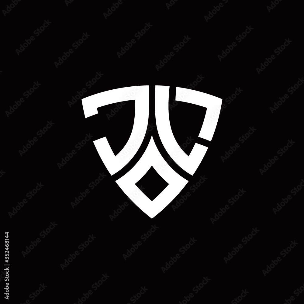 JL monogram logo with modern shield style design template JL monogram logo with modern shield style design template