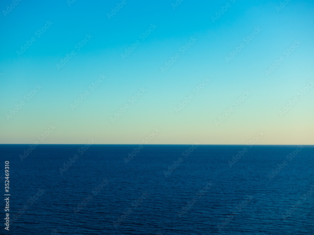 Calm, relaxing seascape. Background shot at golden hour.