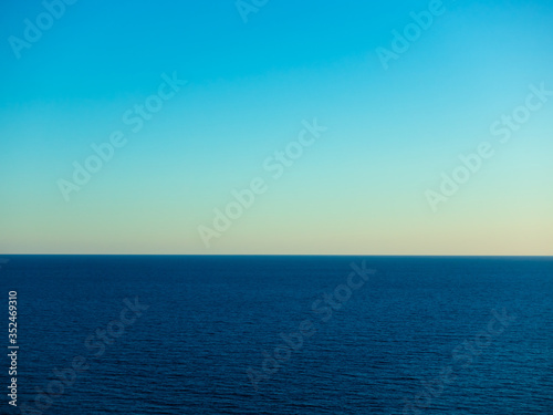 Calm, relaxing seascape. Background shot at golden hour.