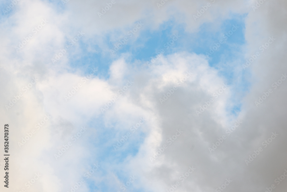 Fototapeta premium Gray white blue cloud sky heaven background