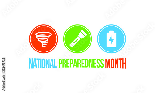 Vector illustration on the theme of National Preparedness month observed each year during September.