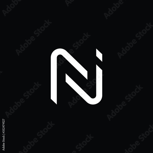 Professional Innovative Initial NJ logo and JN logo. Letter NJ JN Minimal elegant Monogram. Premium Business Artistic Alphabet symbol and sign photo