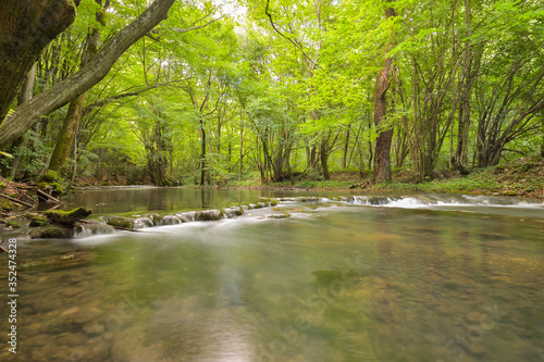 Cheile Nerei - Beusnita. Caras. Romania. Summer in wild Romanian river and forest. Long exposure. photo