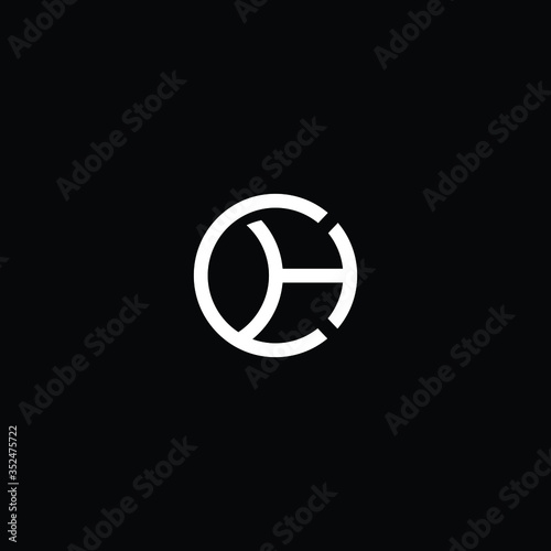  Professional Innovative Initial CH logo and HC logo. Letter HO OH Minimal elegant Monogram. Premium Business Artistic Alphabet symbol and sign