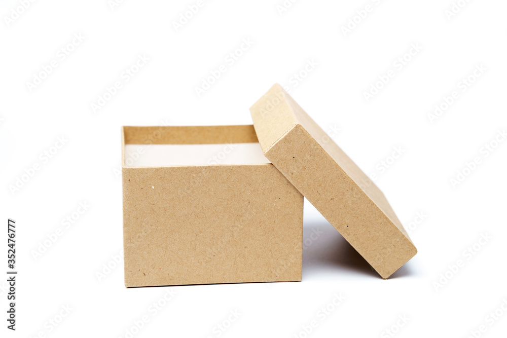 craft box with white middle isolated on white background craft box with white middle isolated on white background