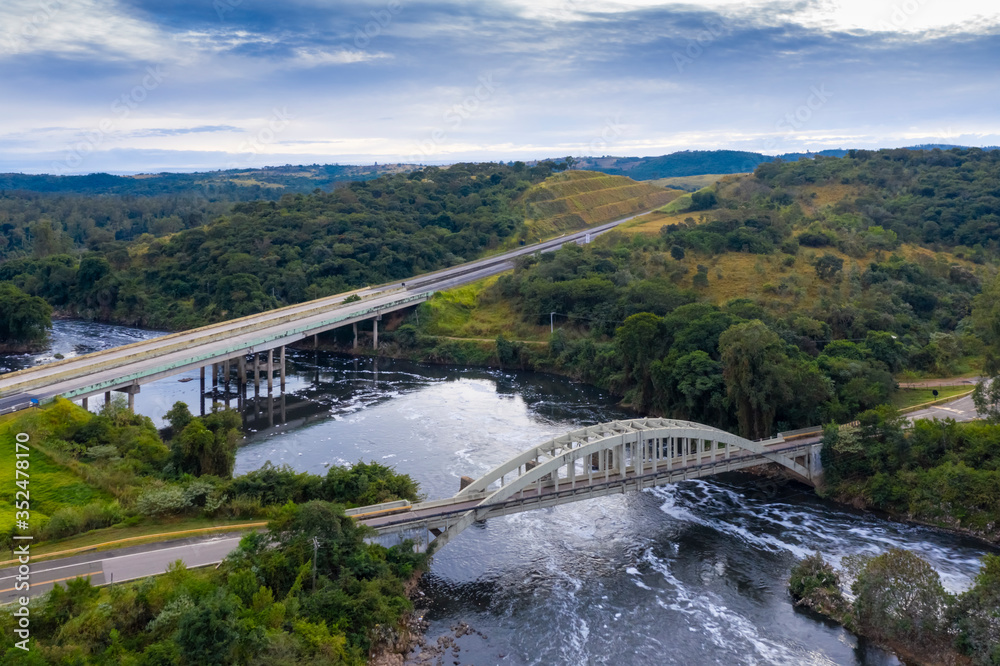bridges over the Tiete River, highways in Itu, São Paulo, Brazil