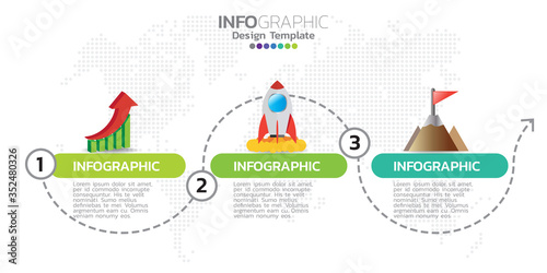 Business timeline infographic with icons for abstract template milestone element modern diagram and presentation chart.
