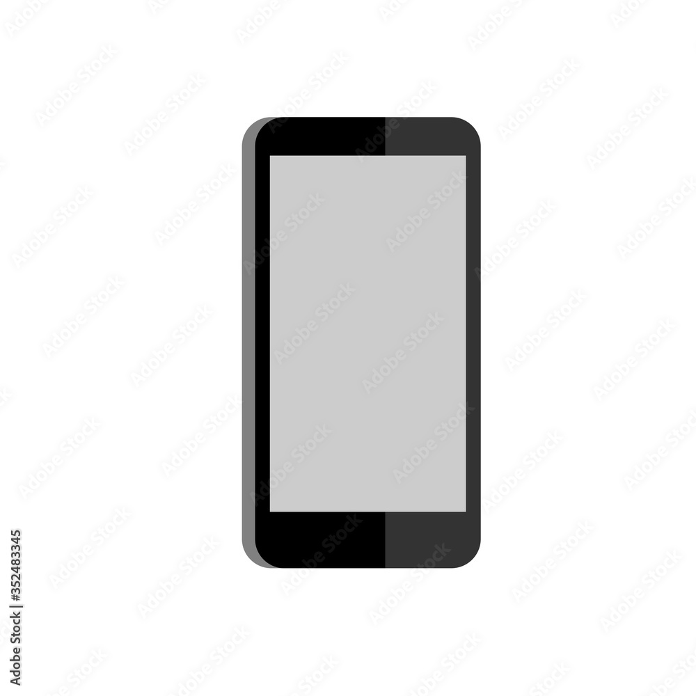 Black smartphone, mobile phone. Vector Black smartphone, mobile phone. Vector