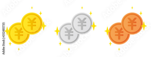 日本円コイン三色