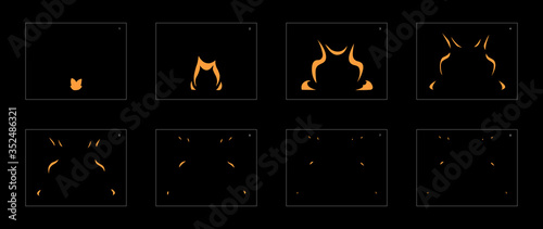 Dust explosion effect. Explosion Animation effect. Animation Sprite sheet for games, cartoon or animation. vector style animation effect 1063.