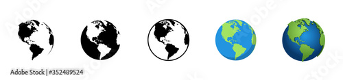Valokuva Earth Globe in different designs