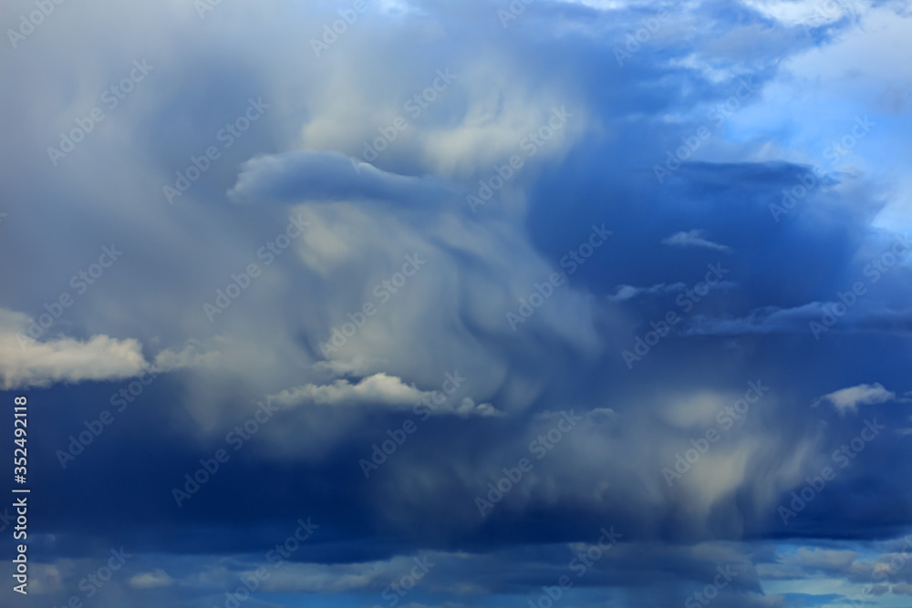 Blue sky with white clouds after the rainstorm Blue sky with white clouds after the rainstorm