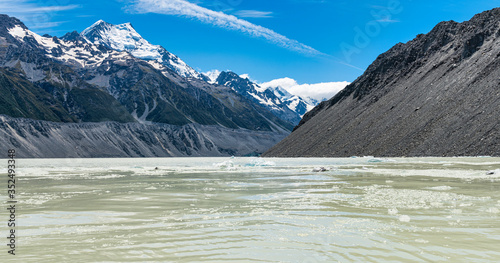 Schilderij op canvas Tasman Glacial Lake in the Aoraki Mount Cook National Park, Canterbury, New Zeal