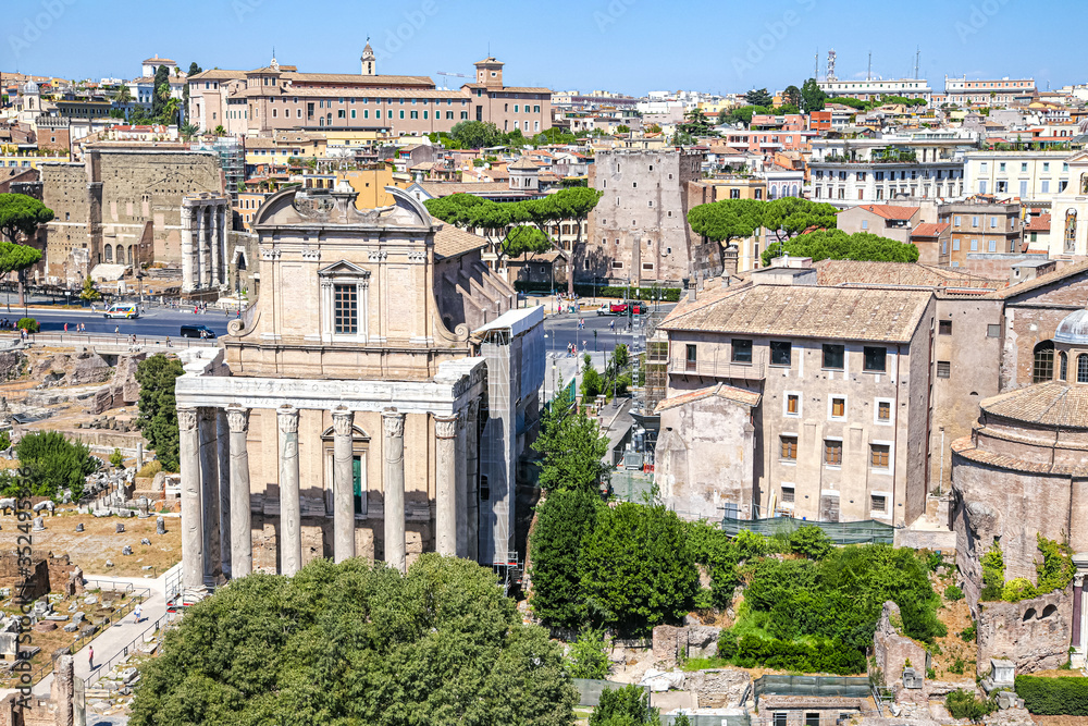 Temple of Antoninus and Faustina in the Roman forum