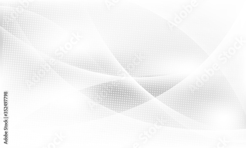 Abstract grey background poster with dynamic waves. technology network Vector illustration. © HNKz
