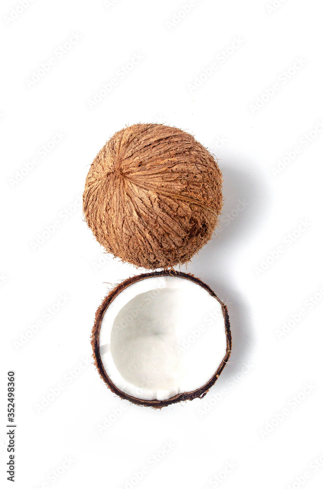coconuts isolated on the white background. coconuts isolated on the white background.