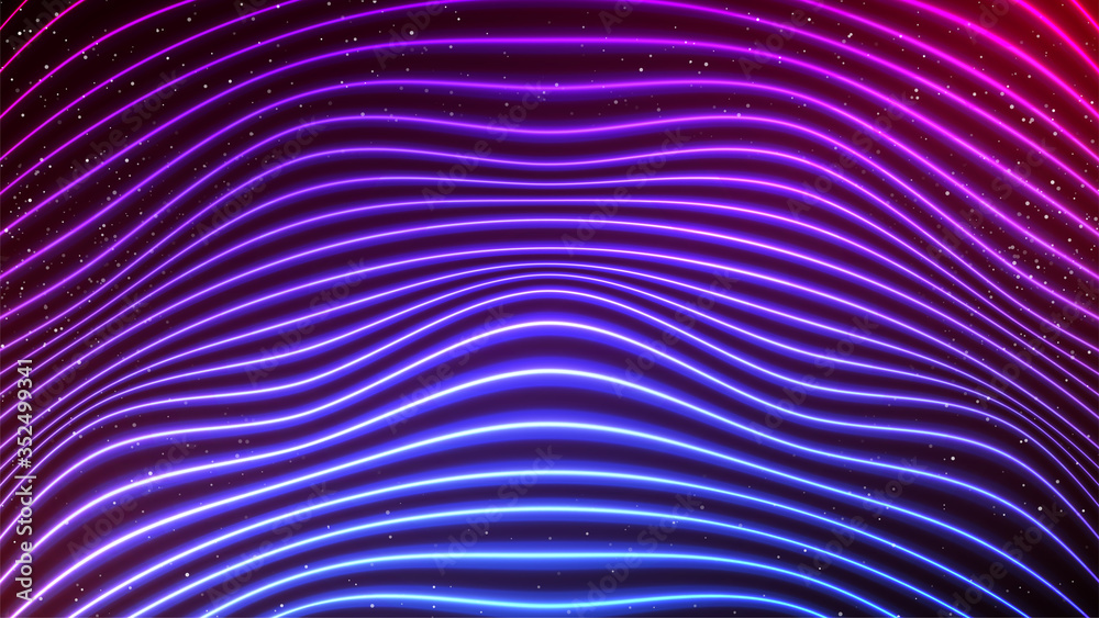 Cyberpunk neon background. Dark backdrop. Multiple neon lights. Pink and blue colors. Many fluorescent tubes. Retro futuristic design template. Retrowave 80 s style. Stock vector illustration Cyberpunk neon background. Dark backdrop. Multiple neon lights. Pink and blue colors. Many fluorescent tubes. Retro futuristic design template. Retrowave 80 s style. Stock vector illustration