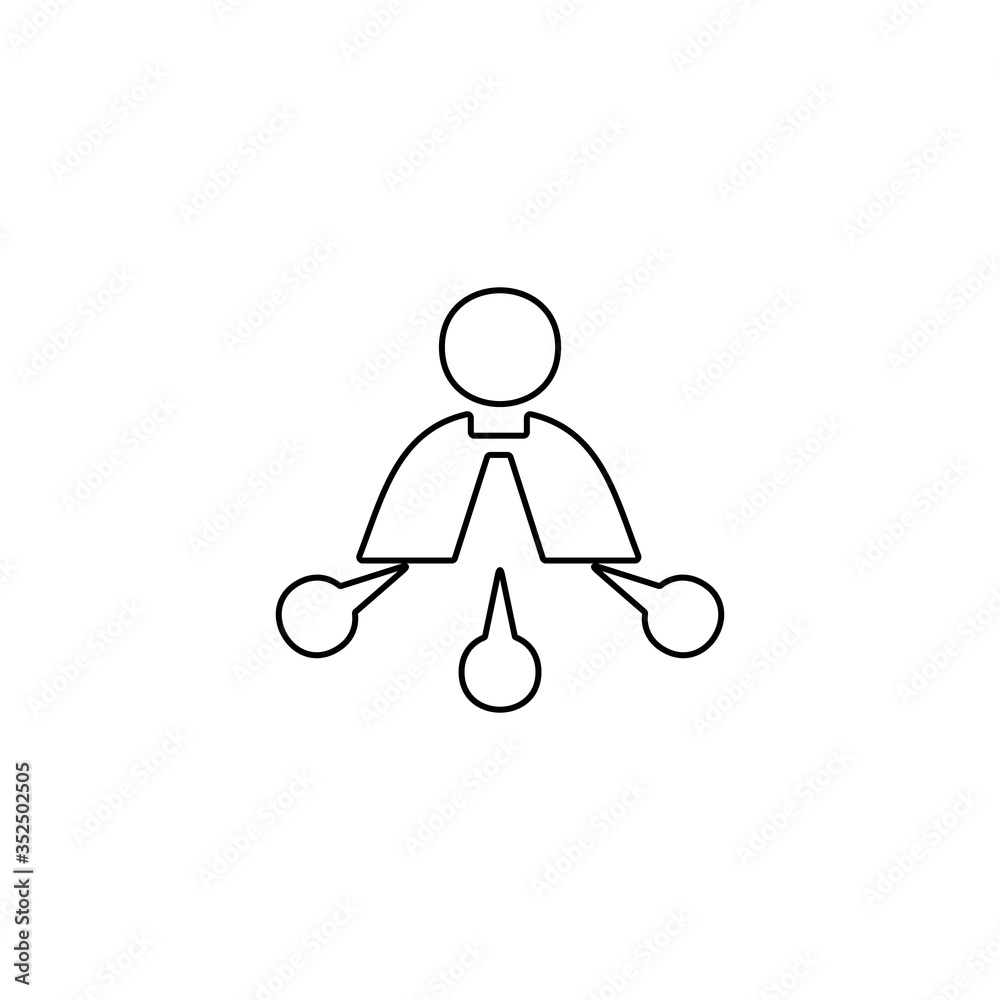 Obraz premium Corporate organization structure icon. Employee hierarchy sign. Organizational management chart symbol. Perfect icon design for business concept, web and mobile apps.