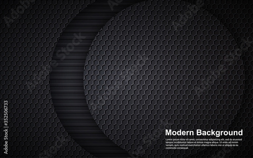 Illustration vector graphic of Abstract background black color luxury modern design