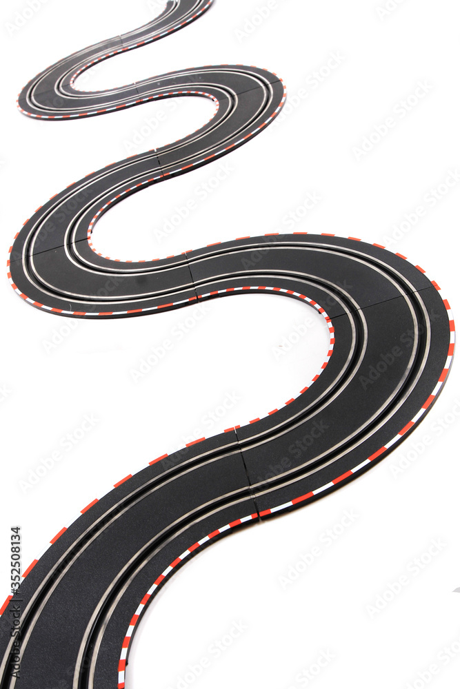 toy slot car racing track isolated toy slot car racing track isolated