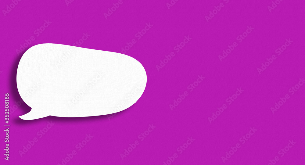 Cloud speech bubble and textbox blank template on bright purple color background. Cloud speech bubble and textbox blank template on bright purple color background.