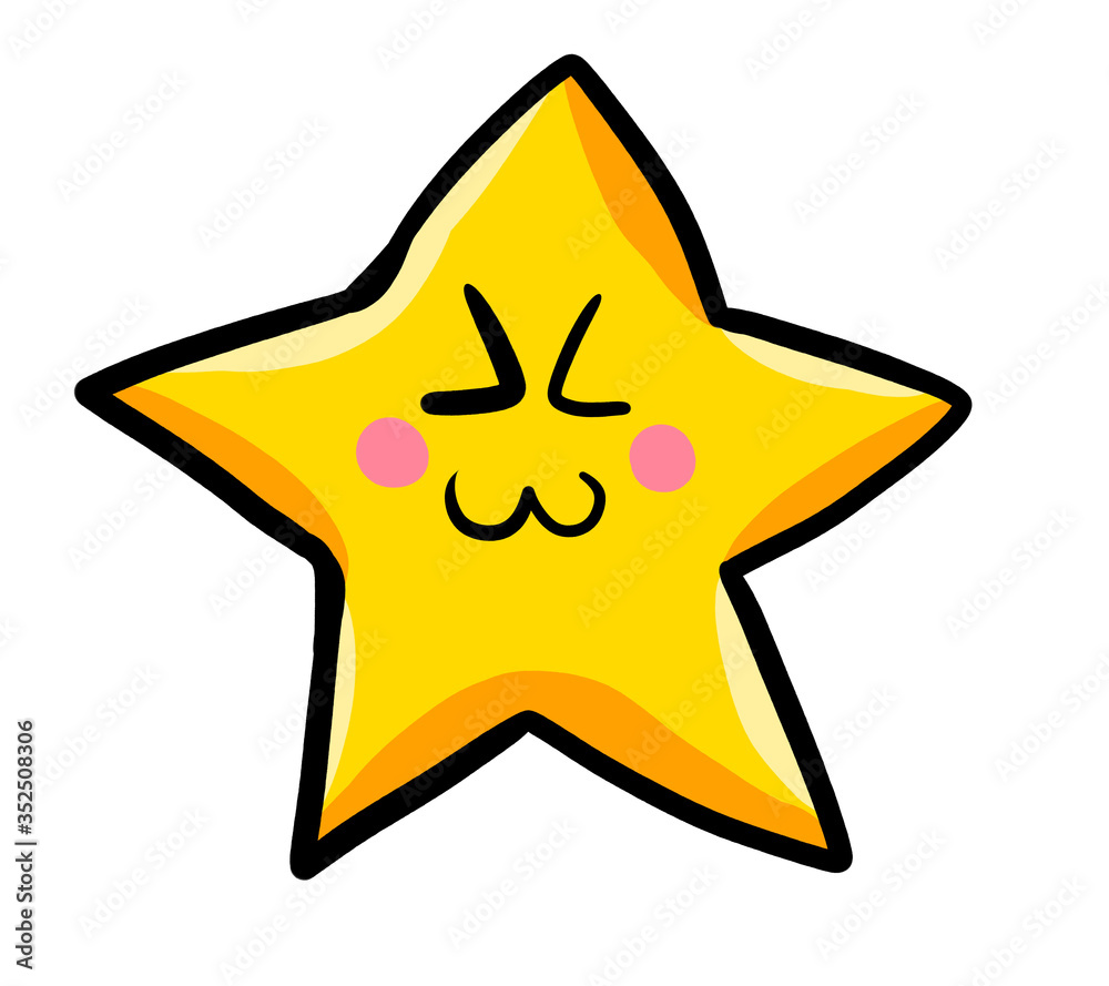 Cartoon Stylized Adorable Star Cartoon Stylized Adorable Star