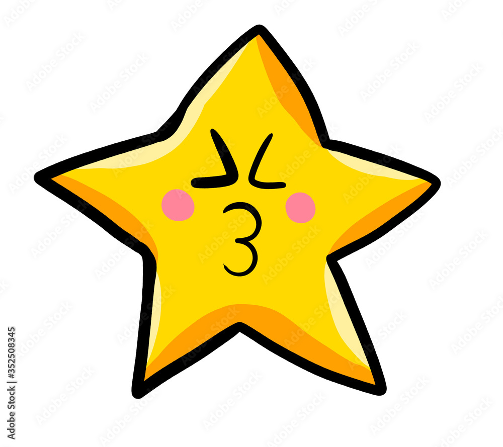 Cartoon Stylized Flirty Star Cartoon Stylized Flirty Star