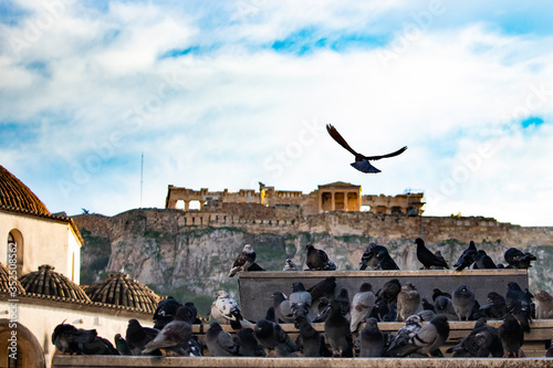 View of Acropolis from Monastiraki Square