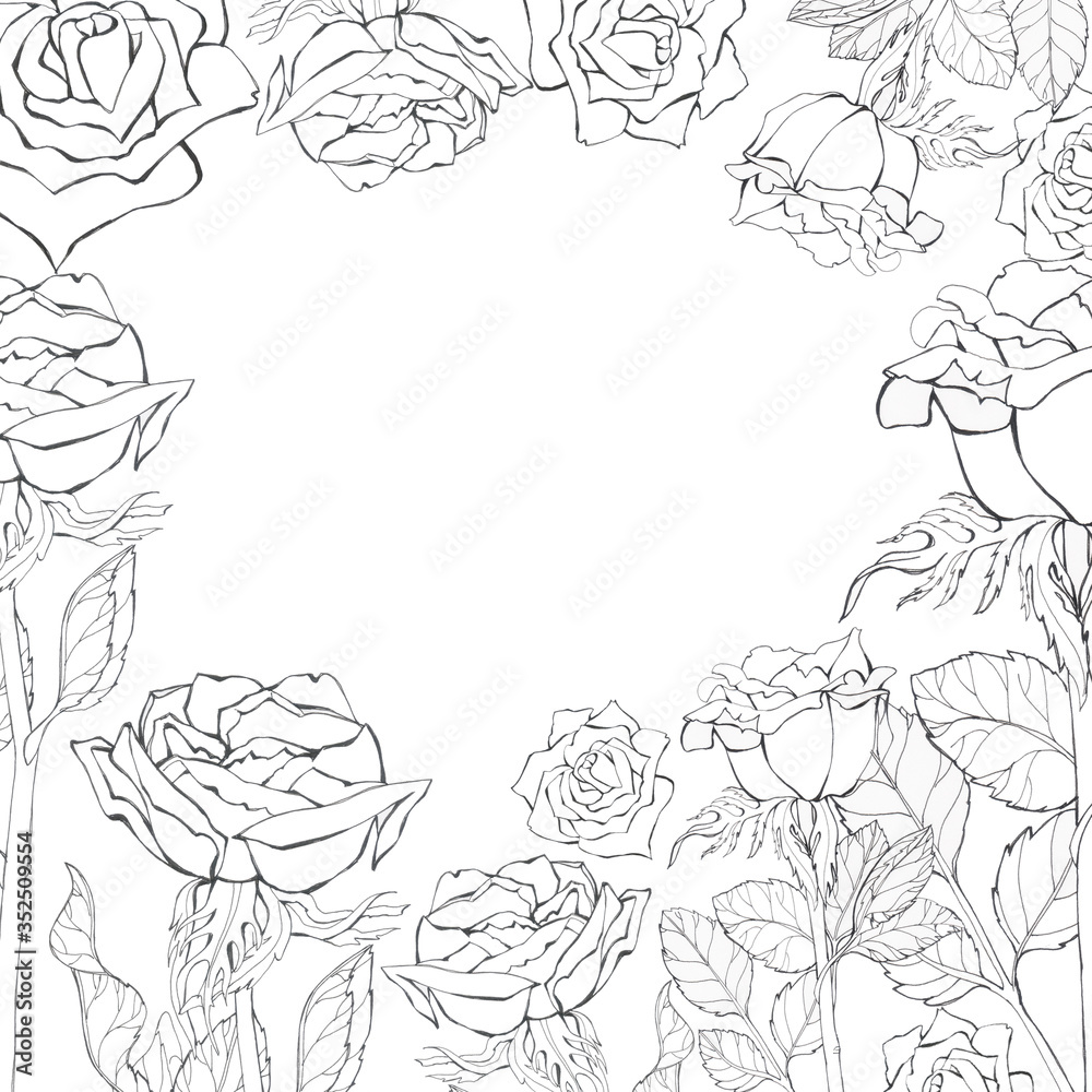 Obraz premium pattern roses