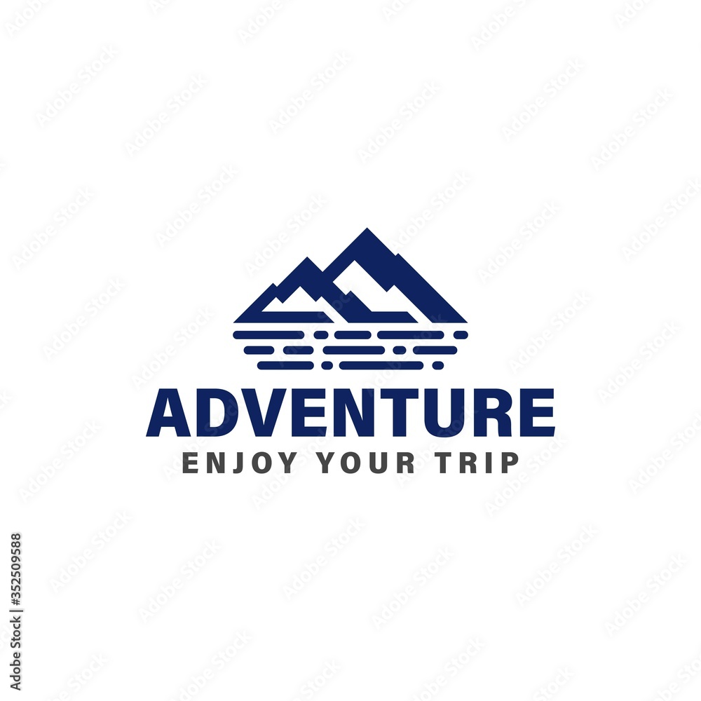 mountain adventure logo, icon and template
