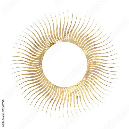 chic golden luxurious retro vintage engraving style. image of the sun and moon phases. culture of occultism. Vector graphics
