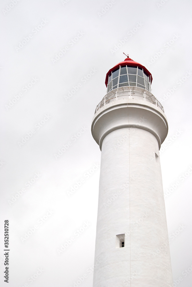 A white lighthouse at the Great Ocean Road
