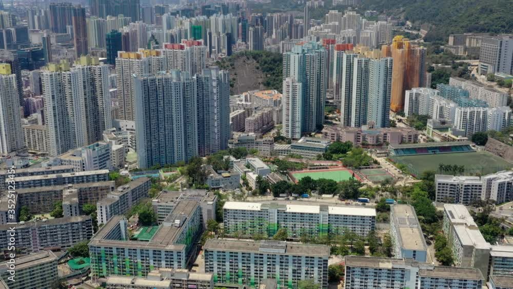  Top view of Hong Kong city