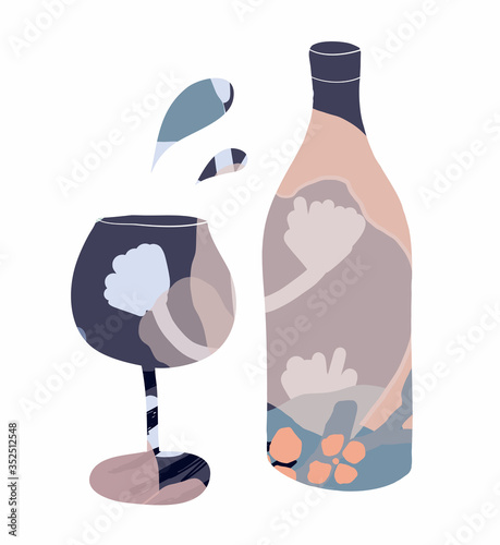 Abstract Art Vector Background Collage