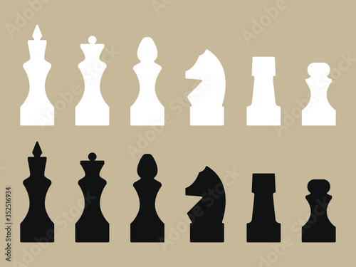 chess pieces vector illustration
