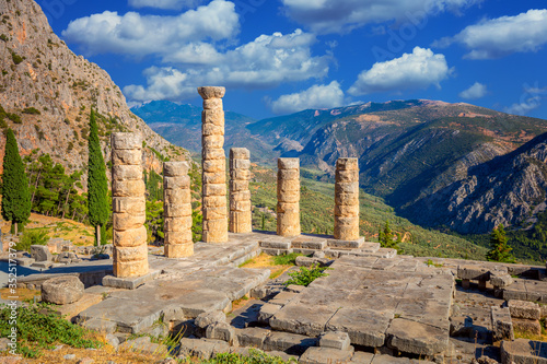 Famous place - Greek Ancient Ruins in Delphi, Greece