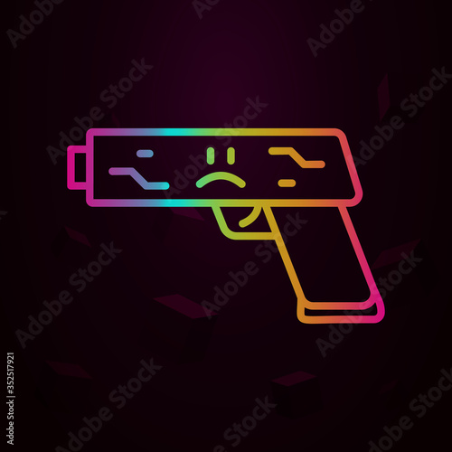 Gun nolan icon Simple thin line, outline vector of Peace day icons for ui and ux, website or mobile application