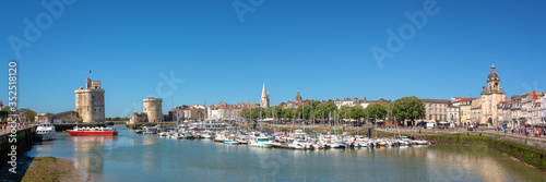 Panorama of the Old harbor of La Rochelle, France