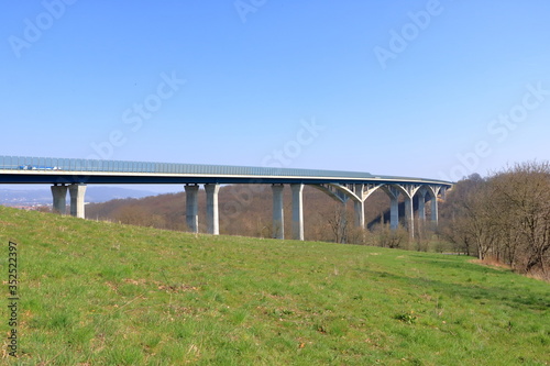 Highway Bridge over the Lockwitztal valley near Dresden  Germany  Europe