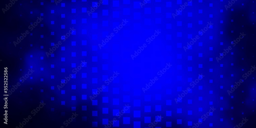 Dark BLUE vector background in polygonal style. Abstract gradient illustration with colorful rectangles. Pattern for commercials, ads.