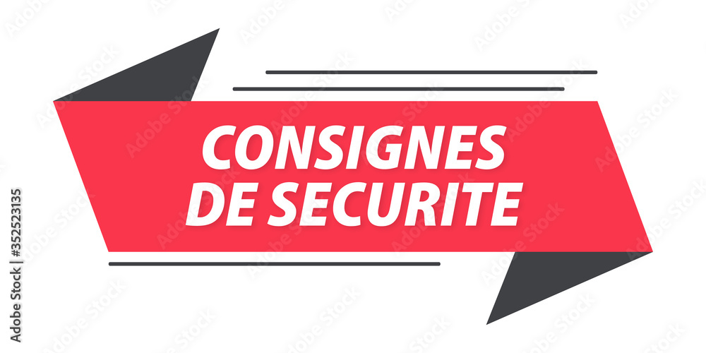 consignes de sécurité bannière