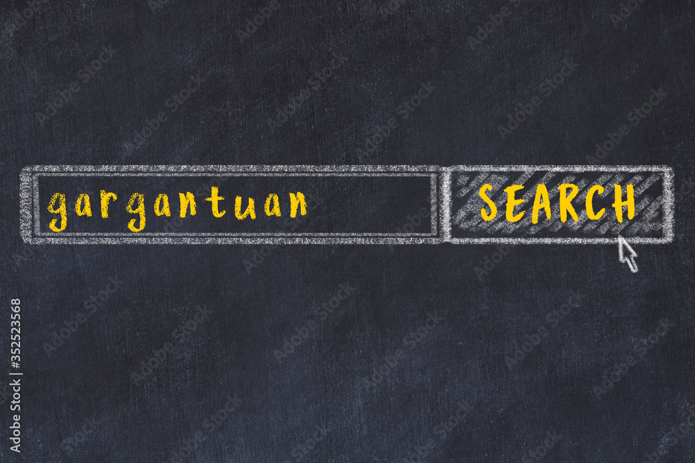 Ταπετσαρία Chalk sketch of browser window with seqrch form and inscription gargantuan