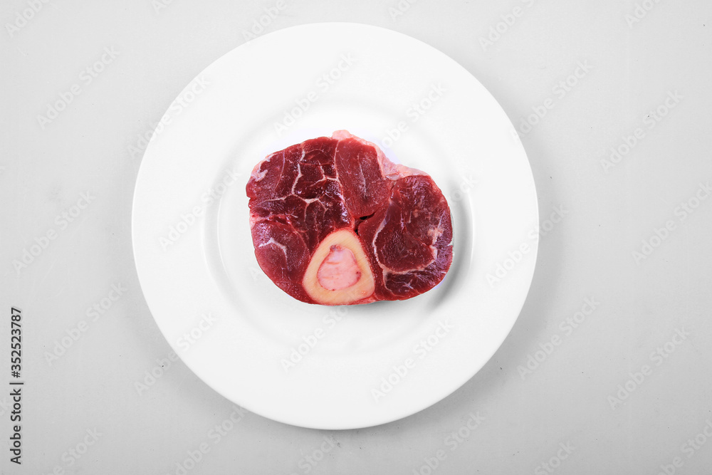raw meat with bone