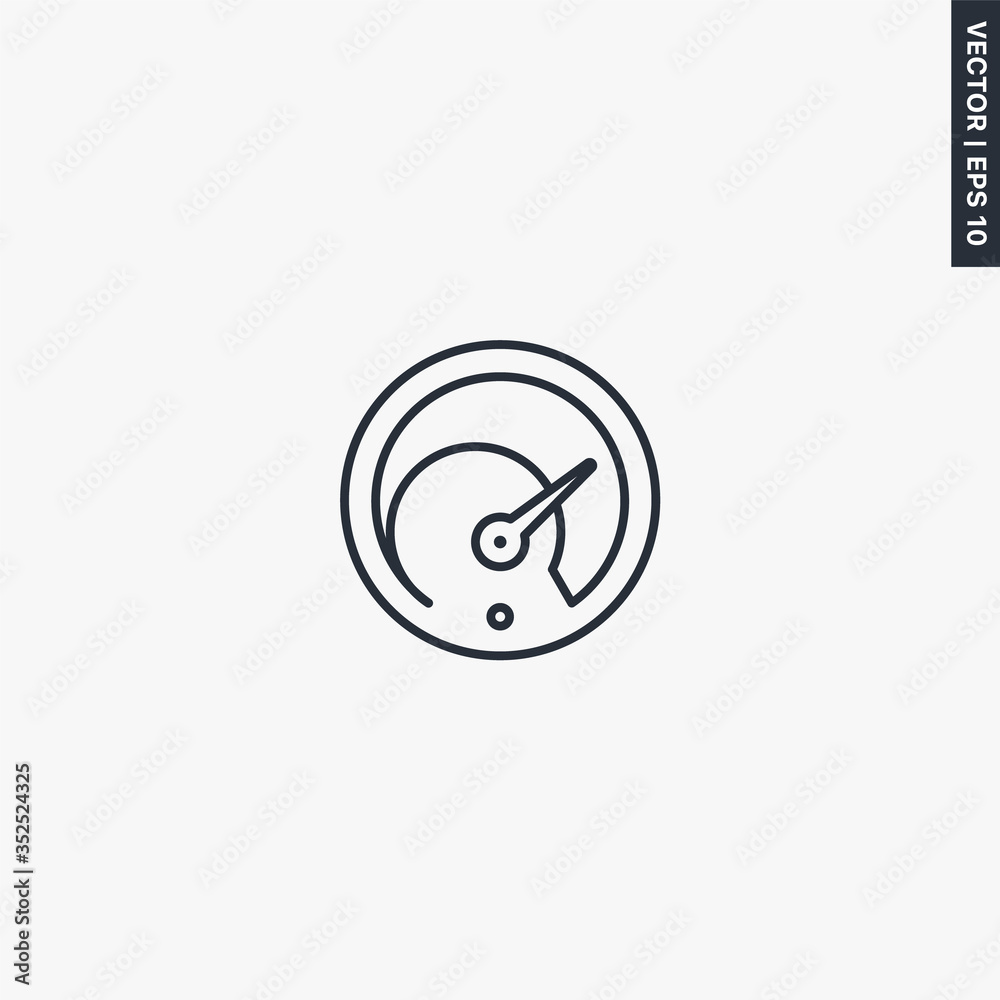 Car instruments, linear style sign for mobile concept and web design Car instruments, linear style sign for mobile concept and web design