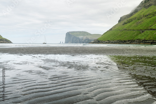 Tjornuvik beach on Streymoy island, Faroe Islands, Denmark. Landscape photography photo