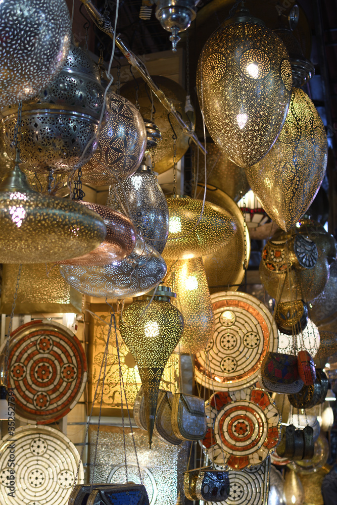 Lampen in Marrakesch, Marocco Stock Photo | Adobe Stock