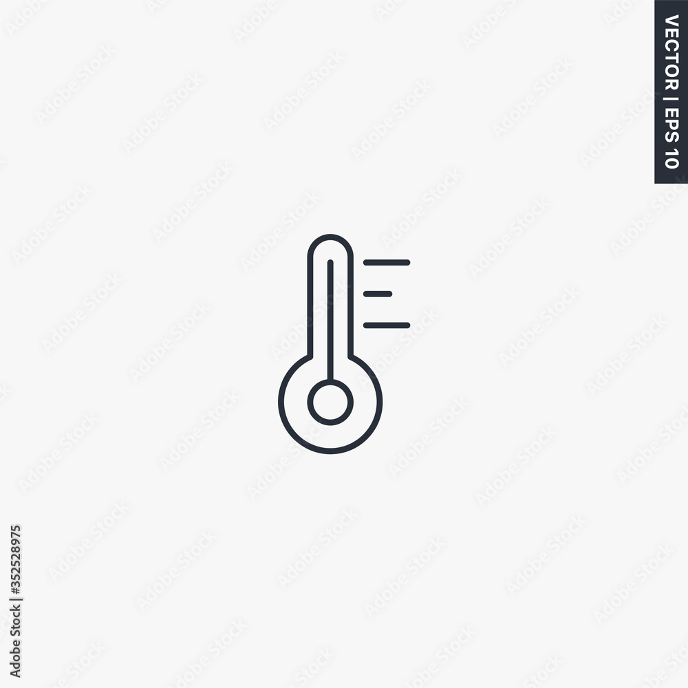 Temperature, linear style sign for mobile concept and web design Temperature, linear style sign for mobile concept and web design