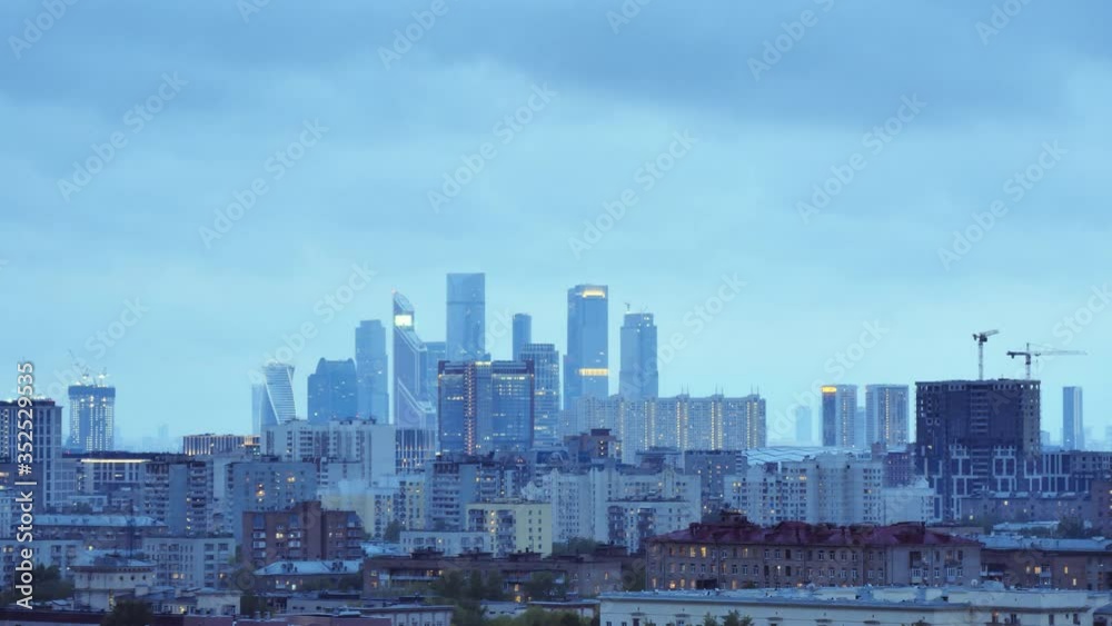 Timelapse of Moscow apartments at night. Moscow City. Timelapse. Moscow. Russia. Sunset. Timelapse of Moscow apartments at night. Moscow City. Timelapse. Moscow. Russia. Sunset.