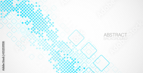 Abstract background with squares. Structure pattern technology backdrop. Vector